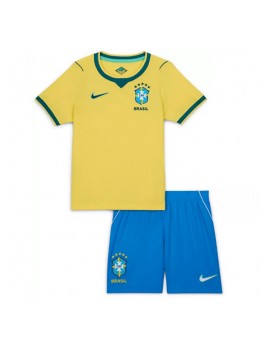 Brasilien Heimtrikotsatz für Kinder WM 2026 Kurzarm (+ Kurze Hosen)
